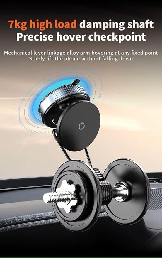 STARQ 360° Vaccum Magnetic Phones Holder, Magnetic Car Phone Mount, Hands-Free Suction Cup Phones Holder for
