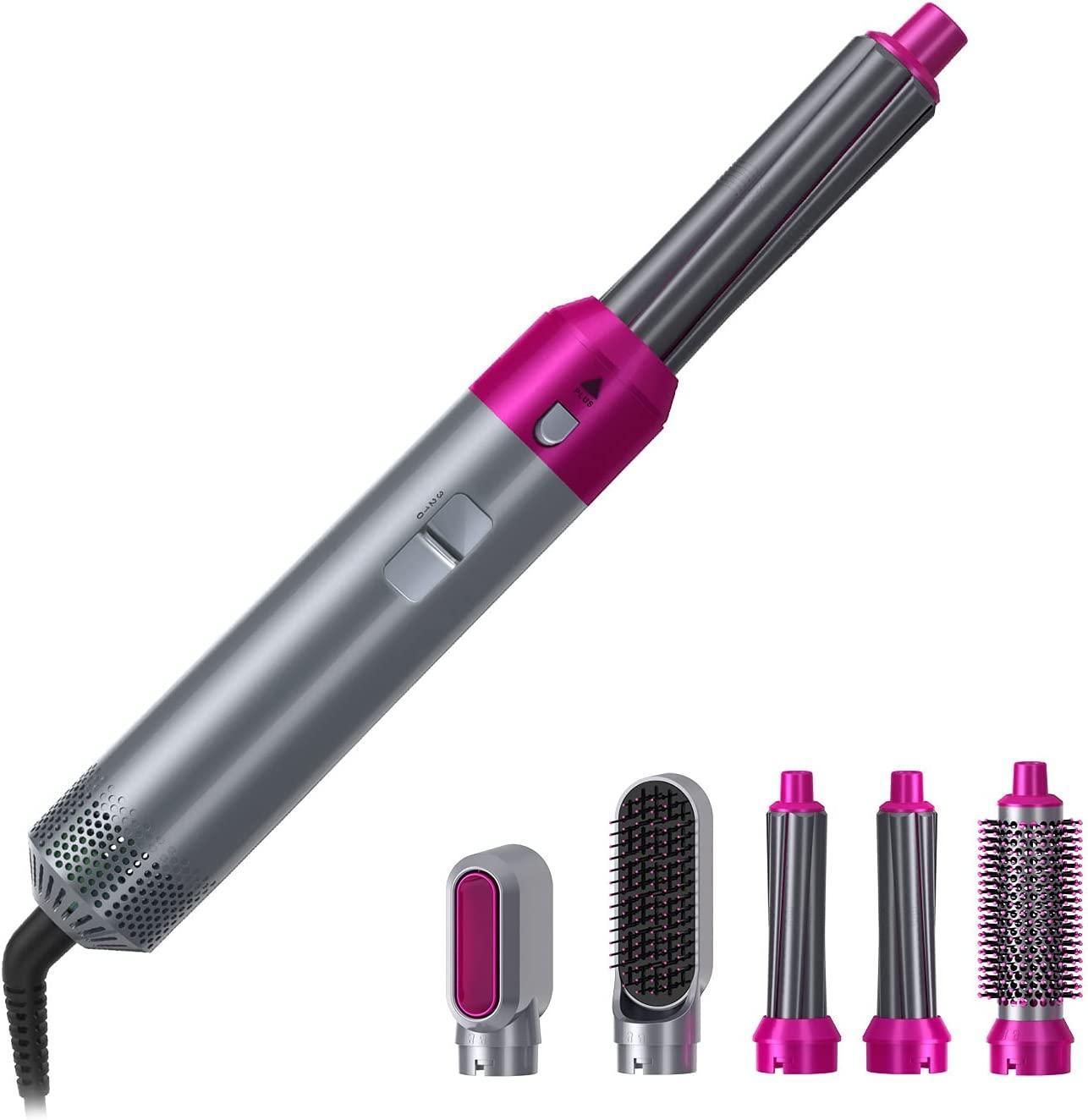 Muti-Functional 5 IN 1 Hair Styling Tool Detachable Hot Air Brush Hair Dryer with Comb Active