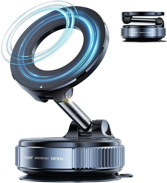 STARQ 360° Vaccum Magnetic Phones Holder, Magnetic Car Phone Mount, Hands-Free Suction Cup Phones Holder for