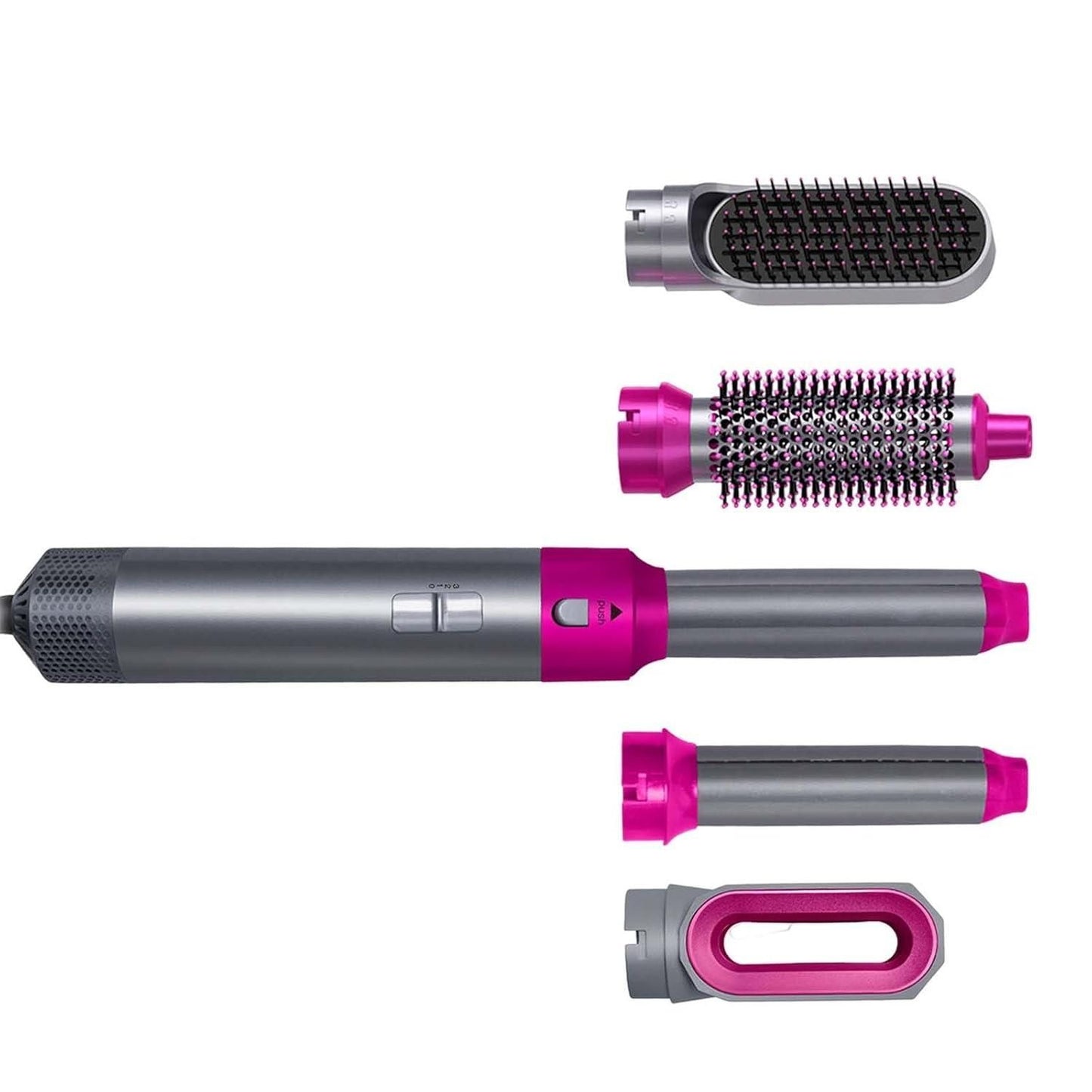 Muti-Functional 5 IN 1 Hair Styling Tool Detachable Hot Air Brush Hair Dryer with Comb Active